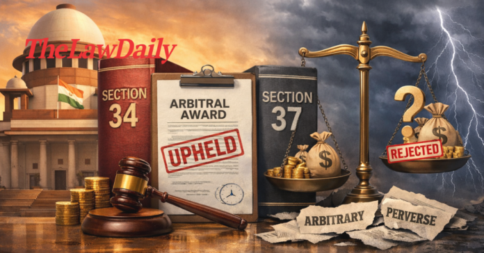 Untitled design - 2026-02-05T111739.027 Supreme Court rules that Section 37 courts cannot recalculate damages upheld under Section 34 unless the arbitral award is arbitrary or perverse.