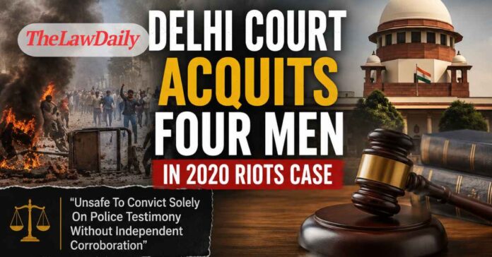 Delhi Court Acquits Four Men In 2020 Delhi Riots Case